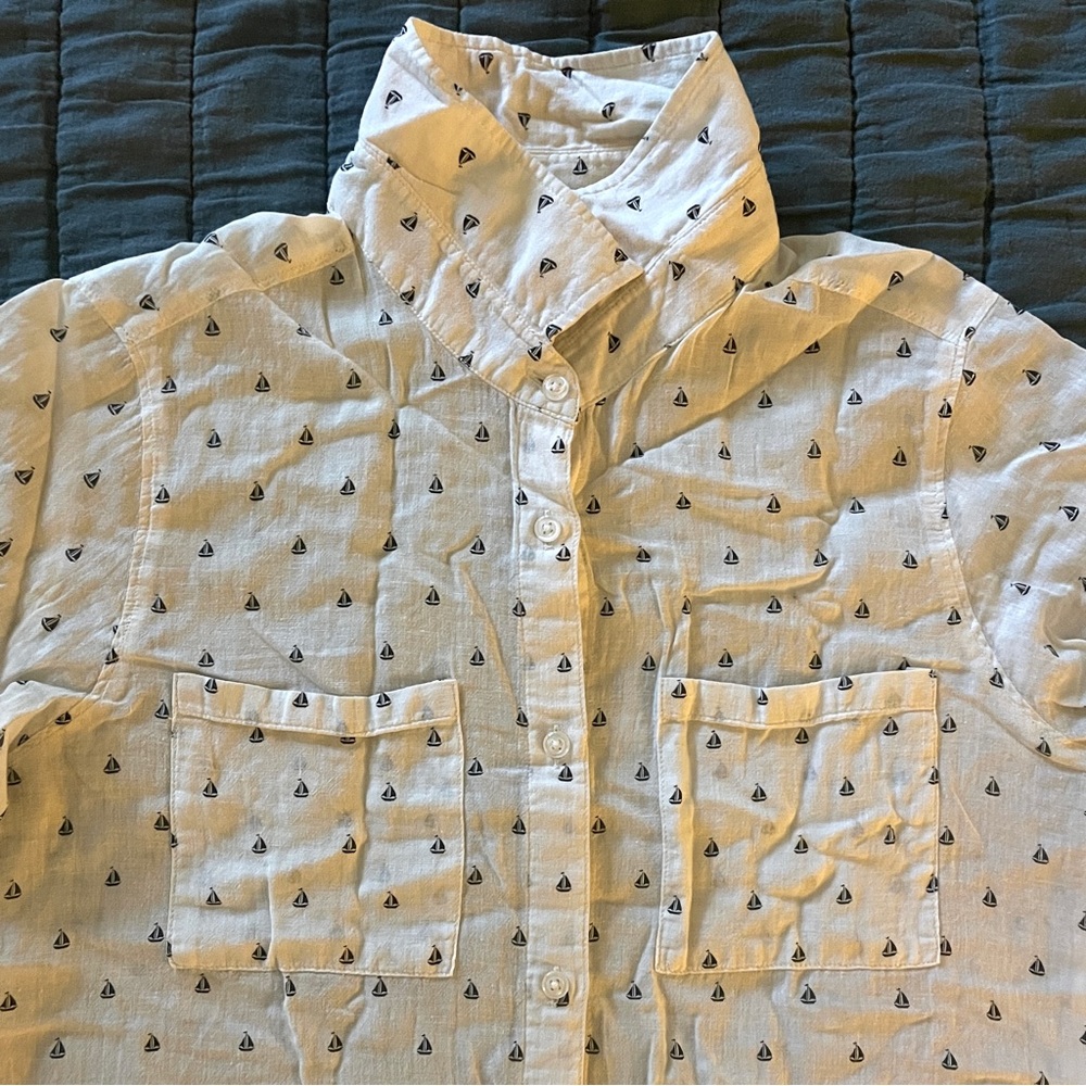 Rails Sailboat Pattern Button-Down